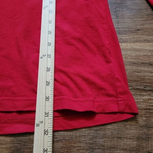 Men's LL Bean Long Sleeve Shirt Camping Hiking Red Snow Winter Large Tall - Picture 5 of 7